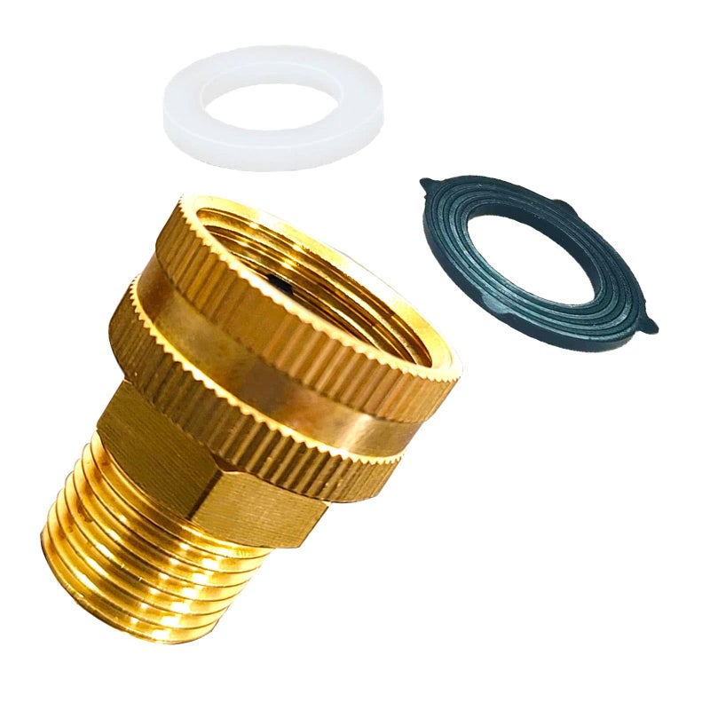 YOUHO Brass Swivel 34A gHT Female x 12A NPT Male connector  gHT to NPT Adapter Brass Fitting  garden Hose Adapter  garden Hose to Pipe Fittings connect  garden Pipe Joint Extension Repair Fitting